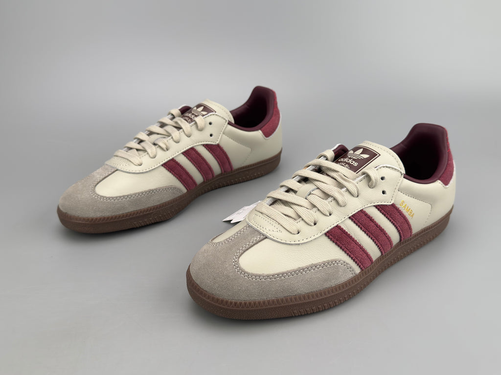 Adidas Samba OG Natural Leather & Front Suede Sneakers