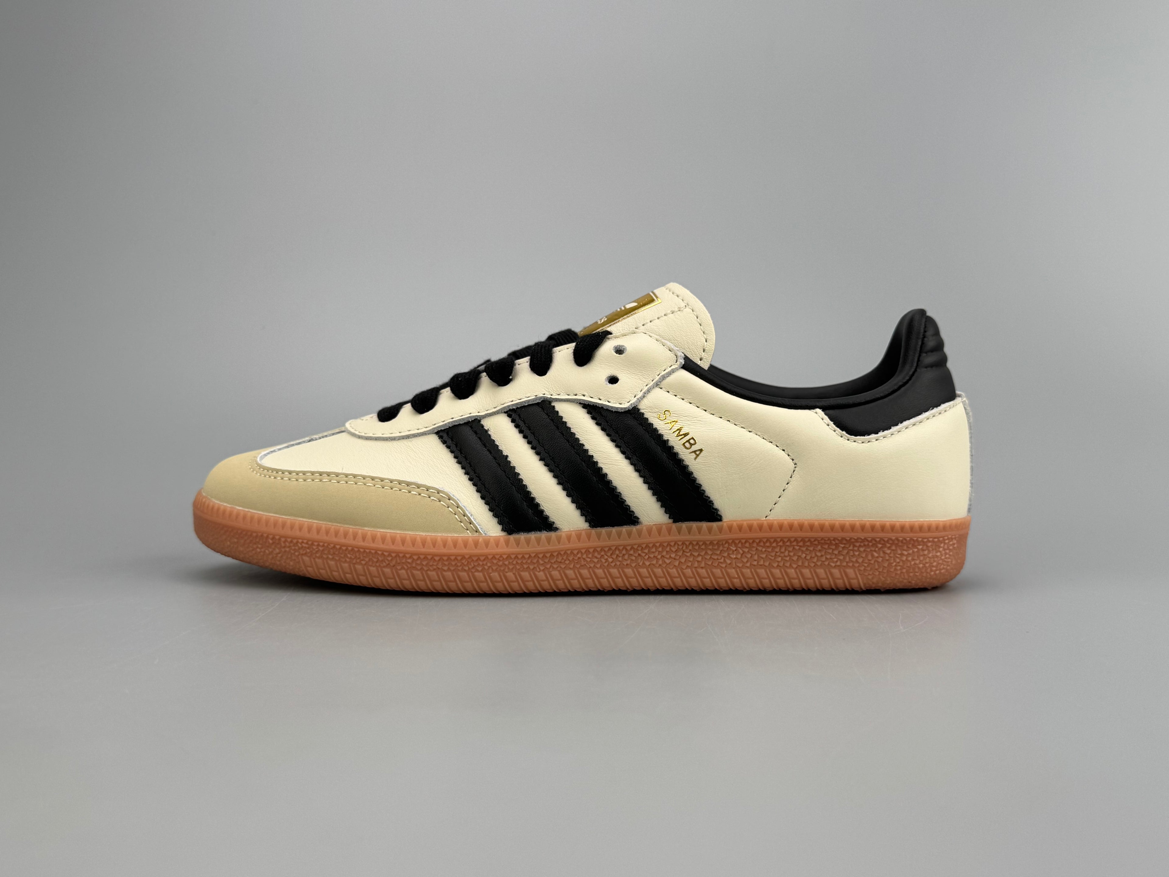 Adidas Samba OG Natural Leather & Front Suede Sneakers