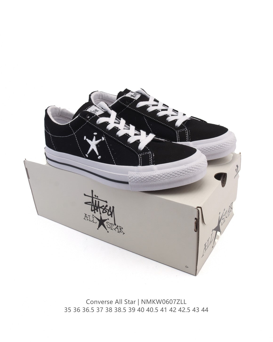 Stüssy x Converse One Star Ox Black