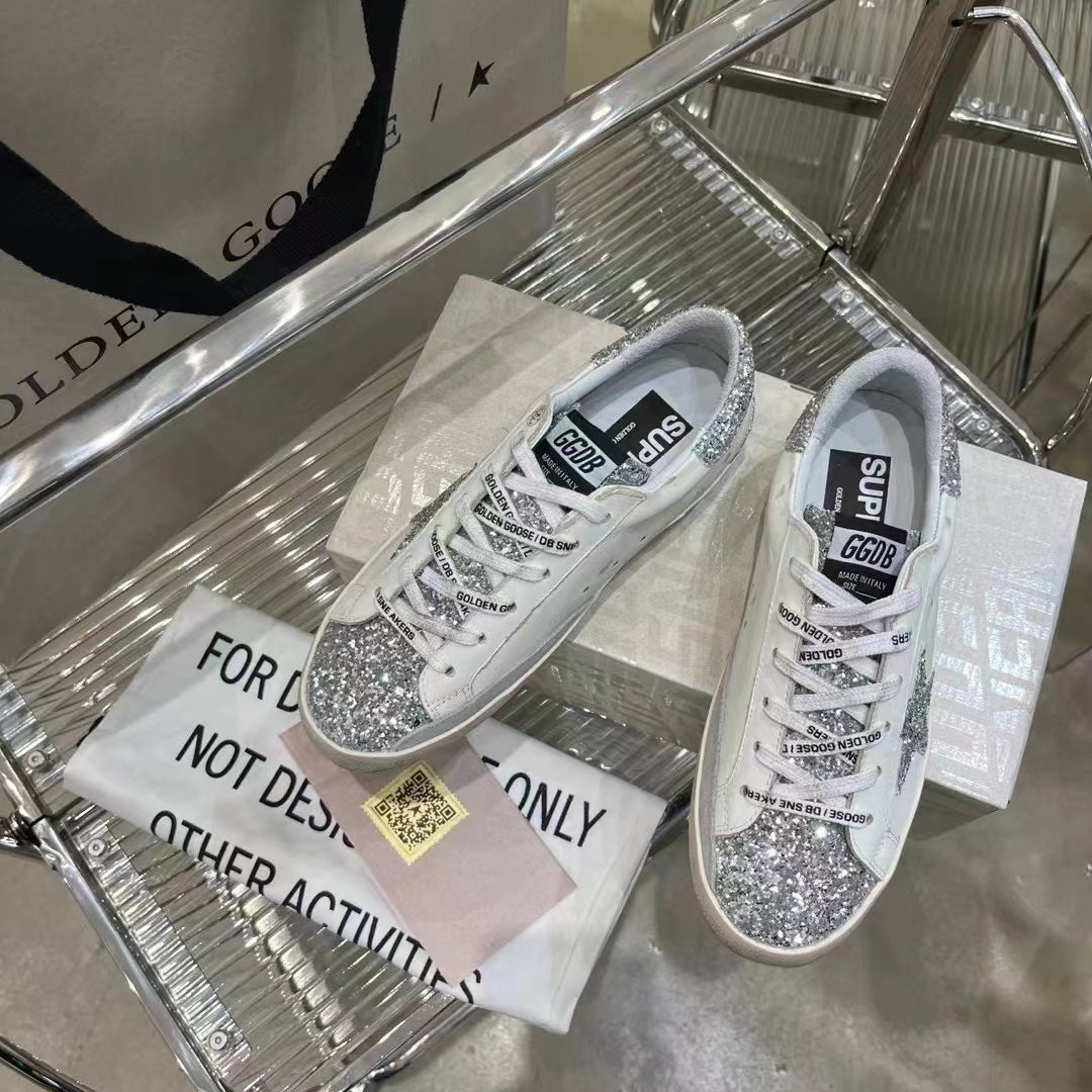 Golden Goose Superstar side star Glitter