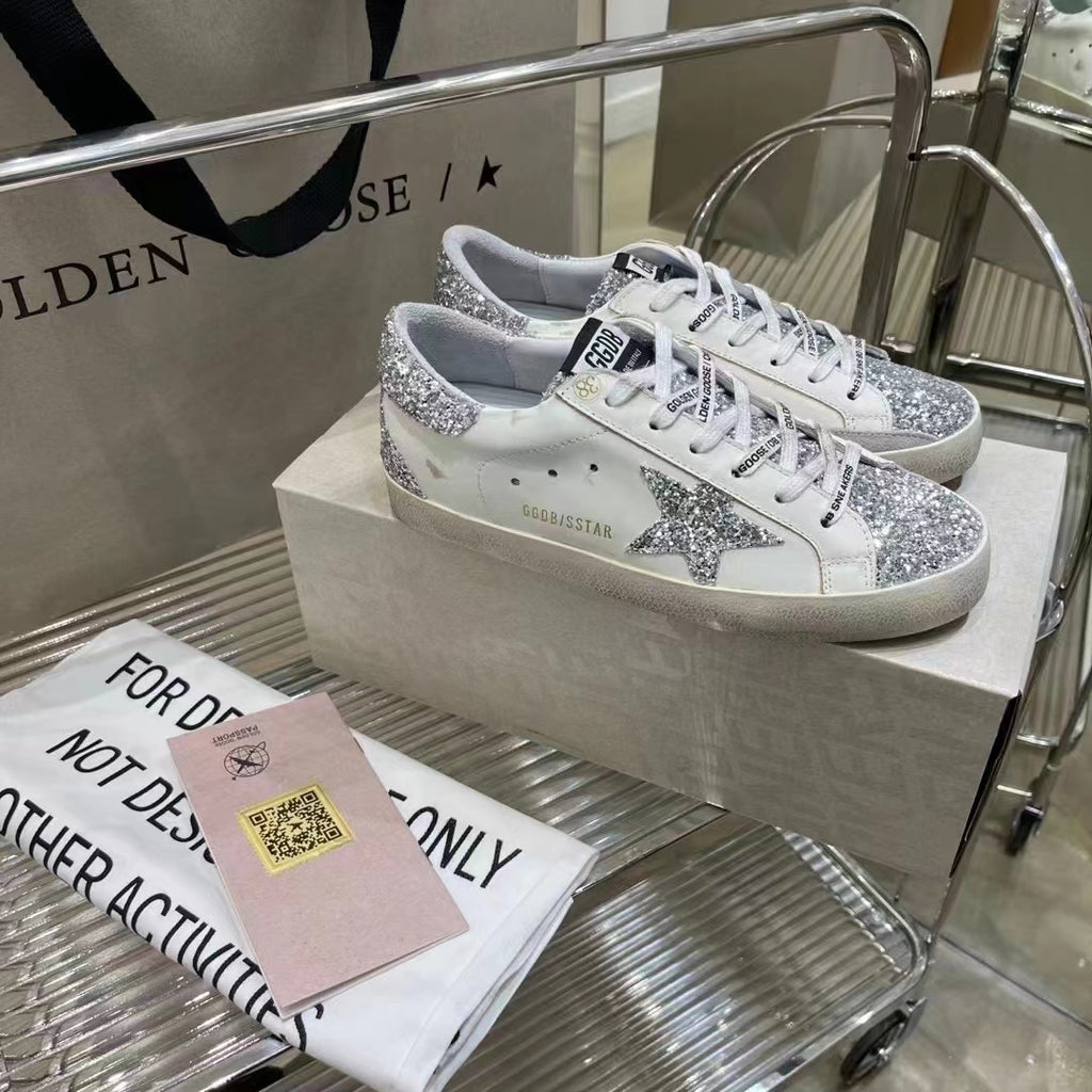 Golden Goose Superstar side star Glitter