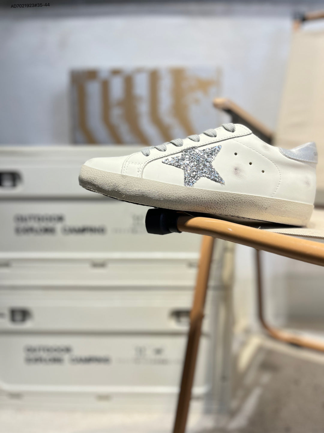 Golden Goose Superstar side star Glitter