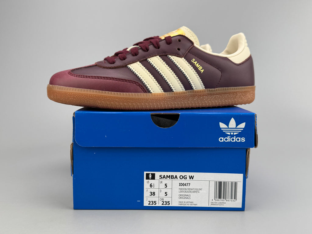 Adidas Samba OG Natural Leather & Front Suede Sneakers