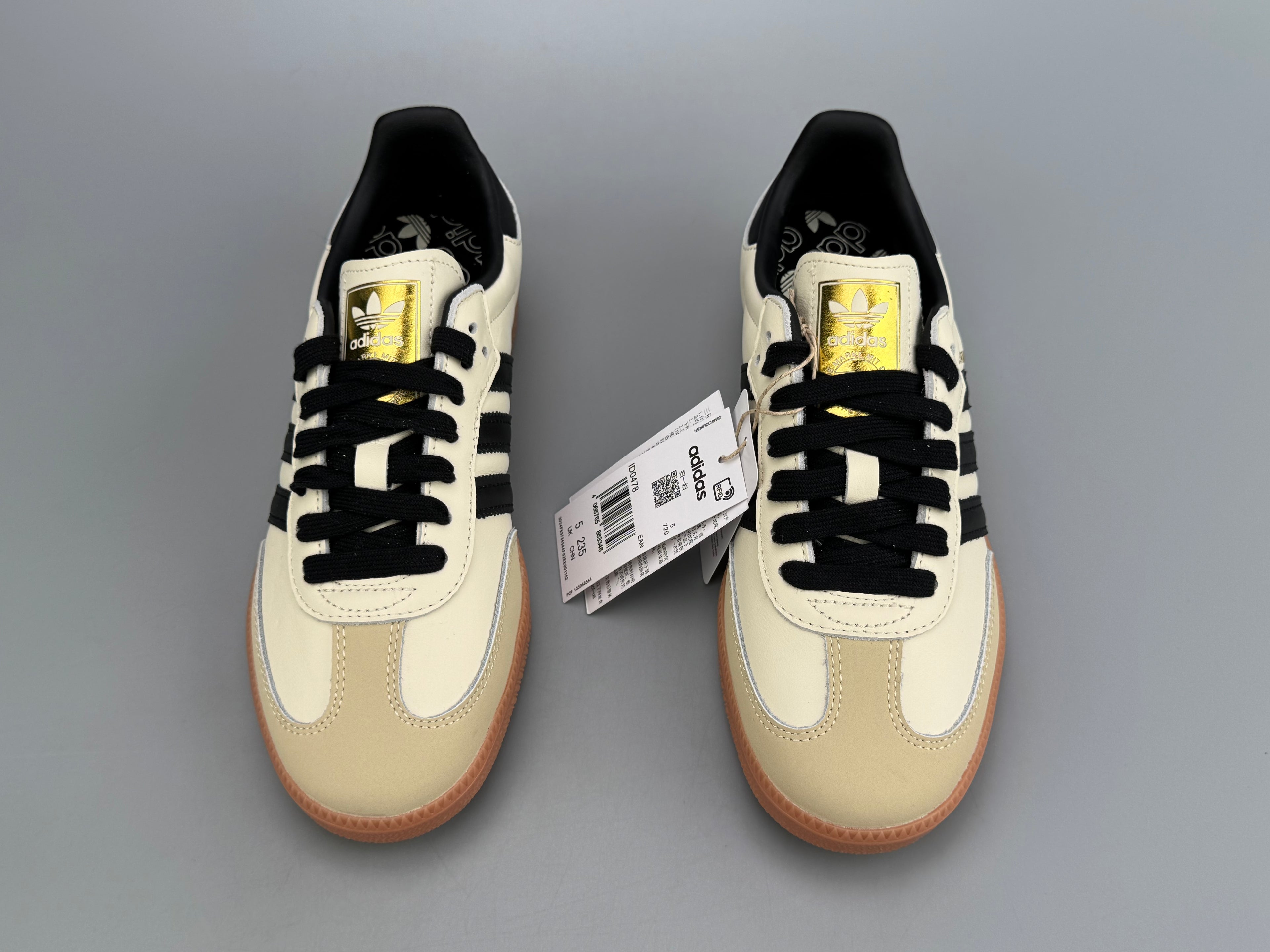 Adidas Samba OG Natural Leather & Front Suede Sneakers