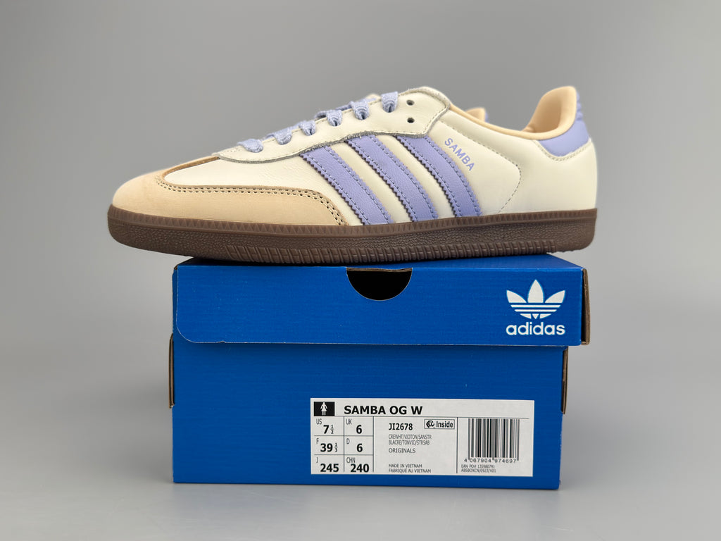 Adidas Samba OG Natural Leather & Front Suede Sneakers