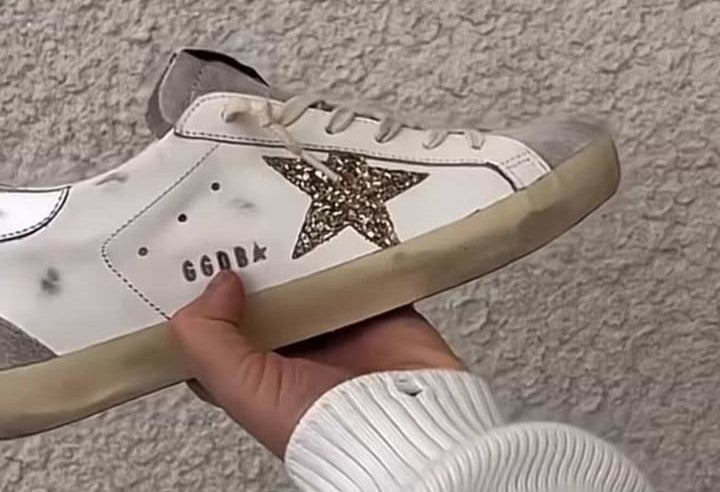 Golden Goose Superstar side star Glitter