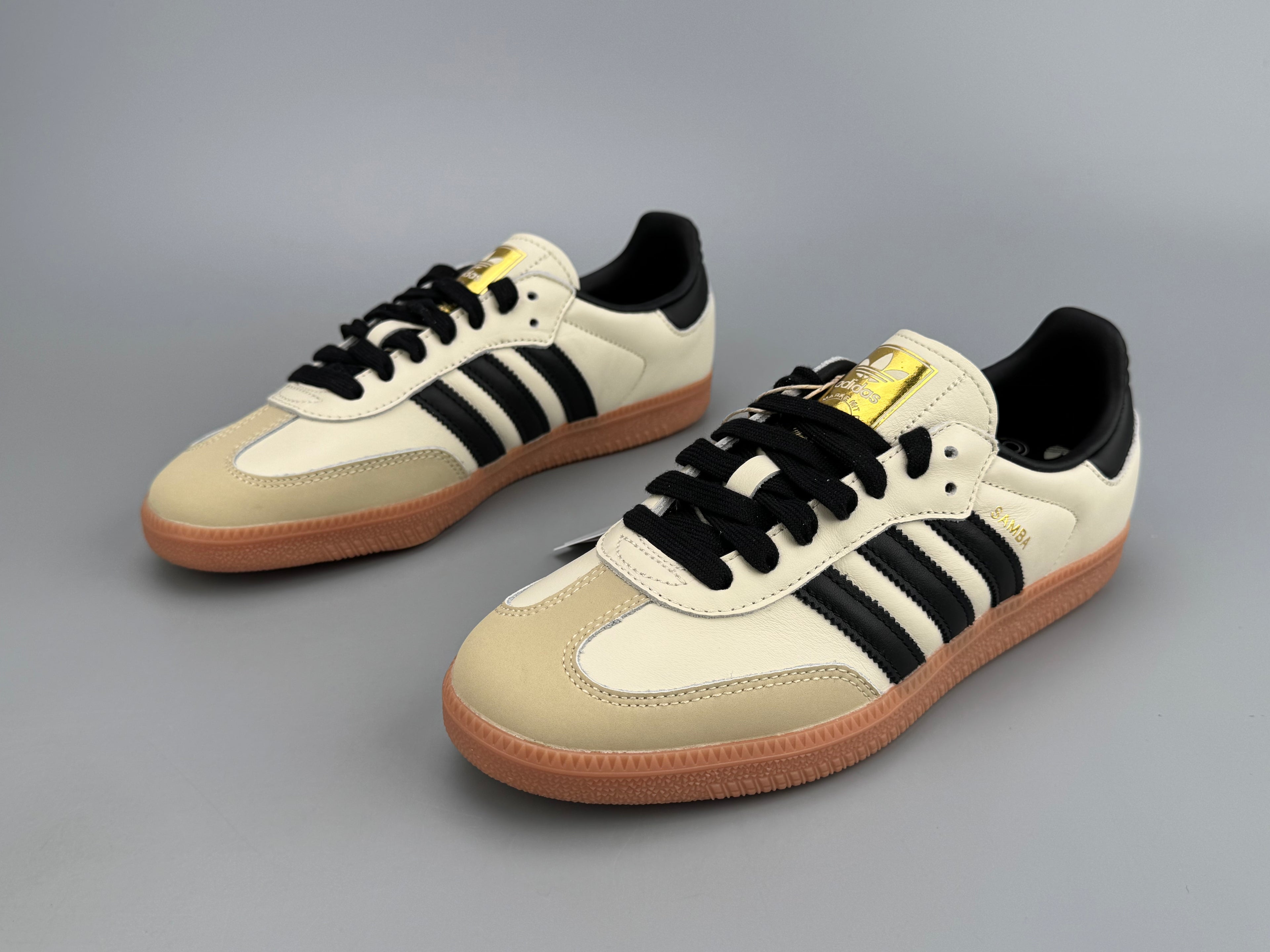 Adidas Samba OG Natural Leather & Front Suede Sneakers