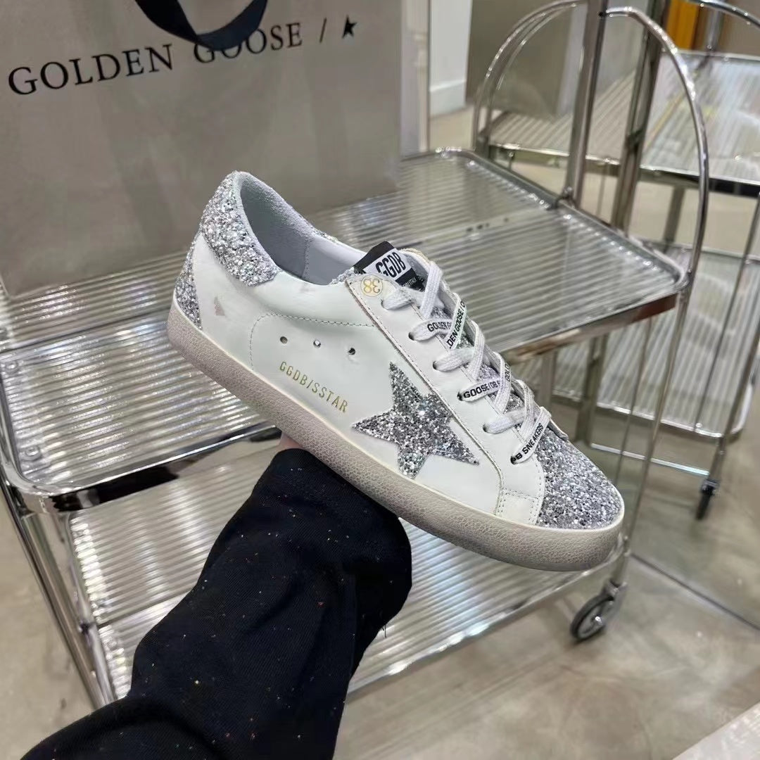 Golden Goose Superstar side star Glitter