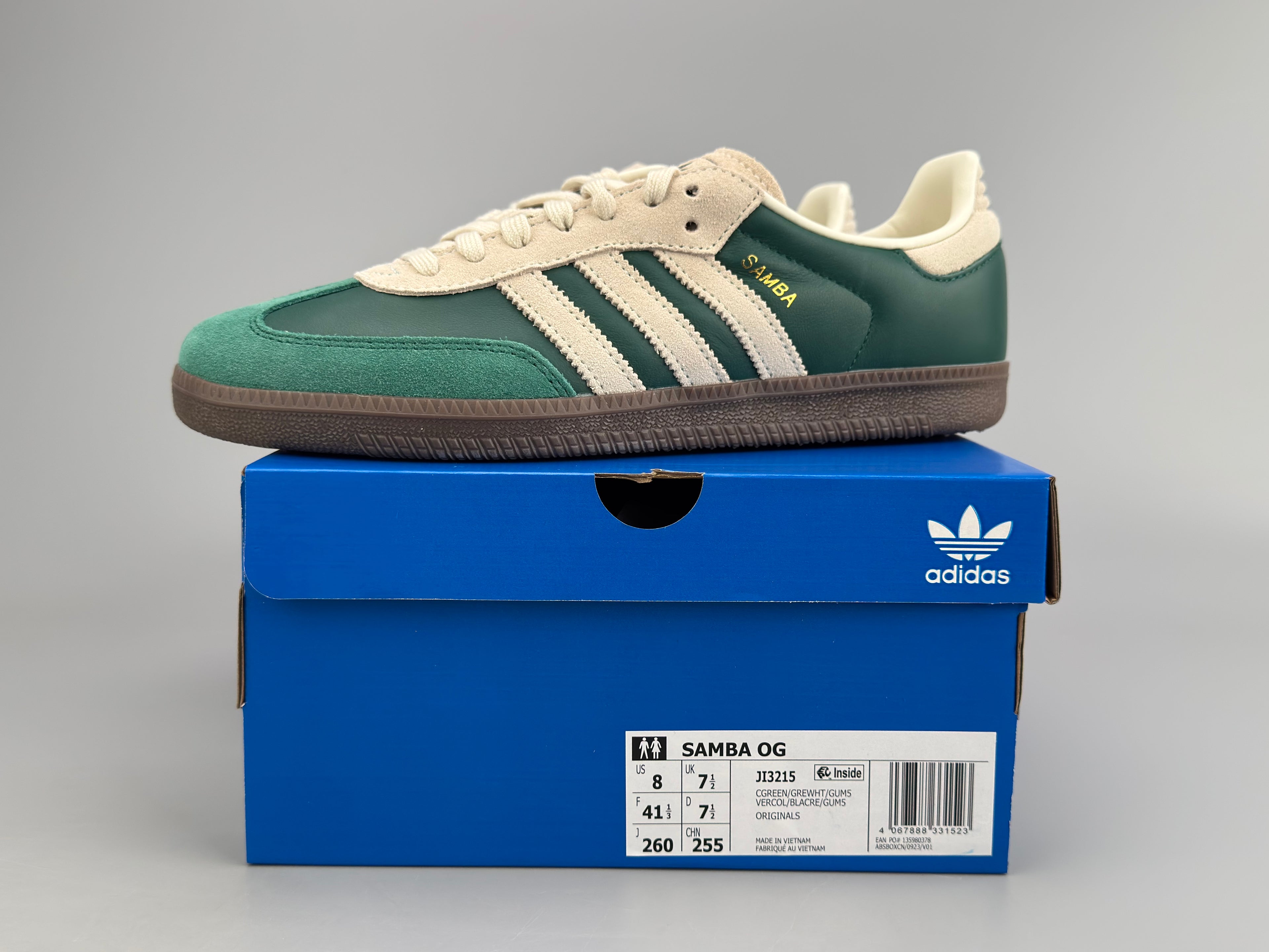 Adidas Samba OG Natural Leather & Front Suede Sneakers