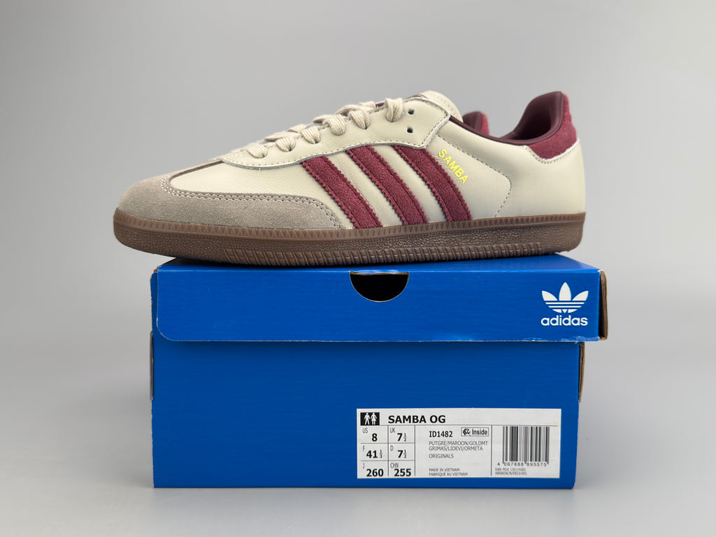 Adidas Samba OG Natural Leather & Front Suede Sneakers