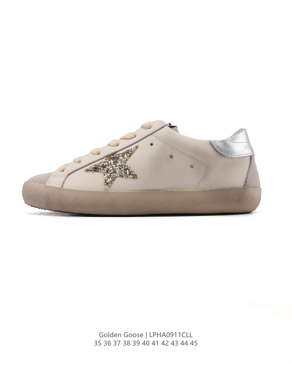 Golden Goose Superstar side star Glitter