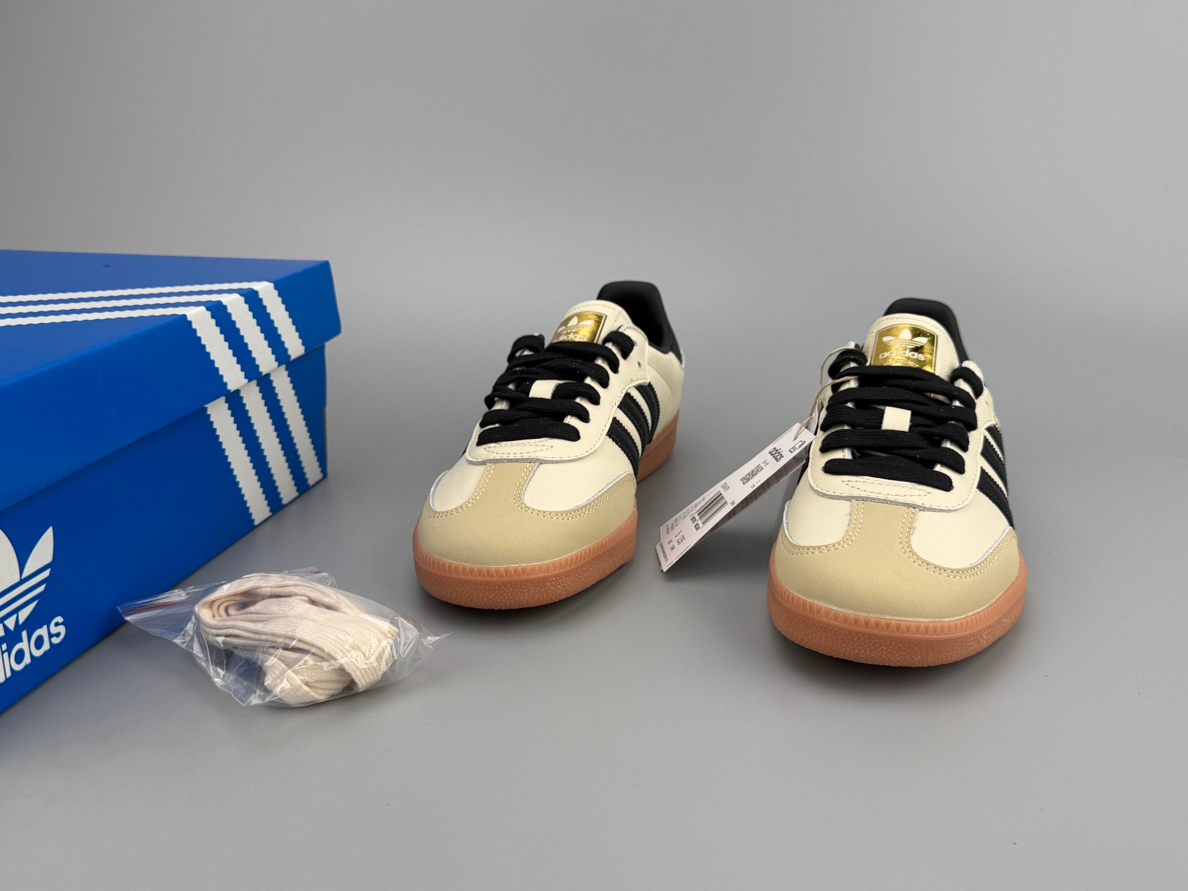 Adidas Samba OG Natural Leather & Front Suede Sneakers