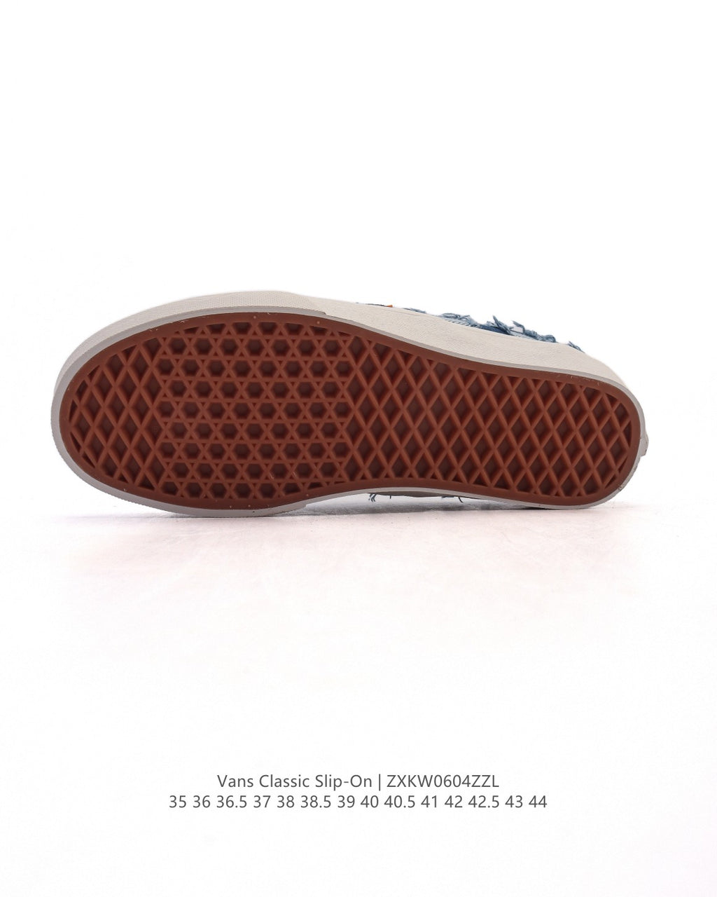 Vans Vault OG Classic Slip-On LX Frayed Denim Checkerboard.