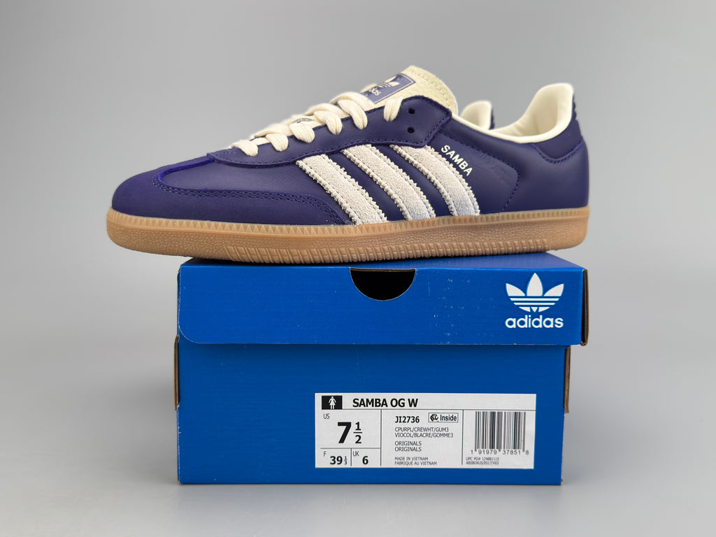 Adidas Samba OG Natural Leather & Front Suede Sneakers
