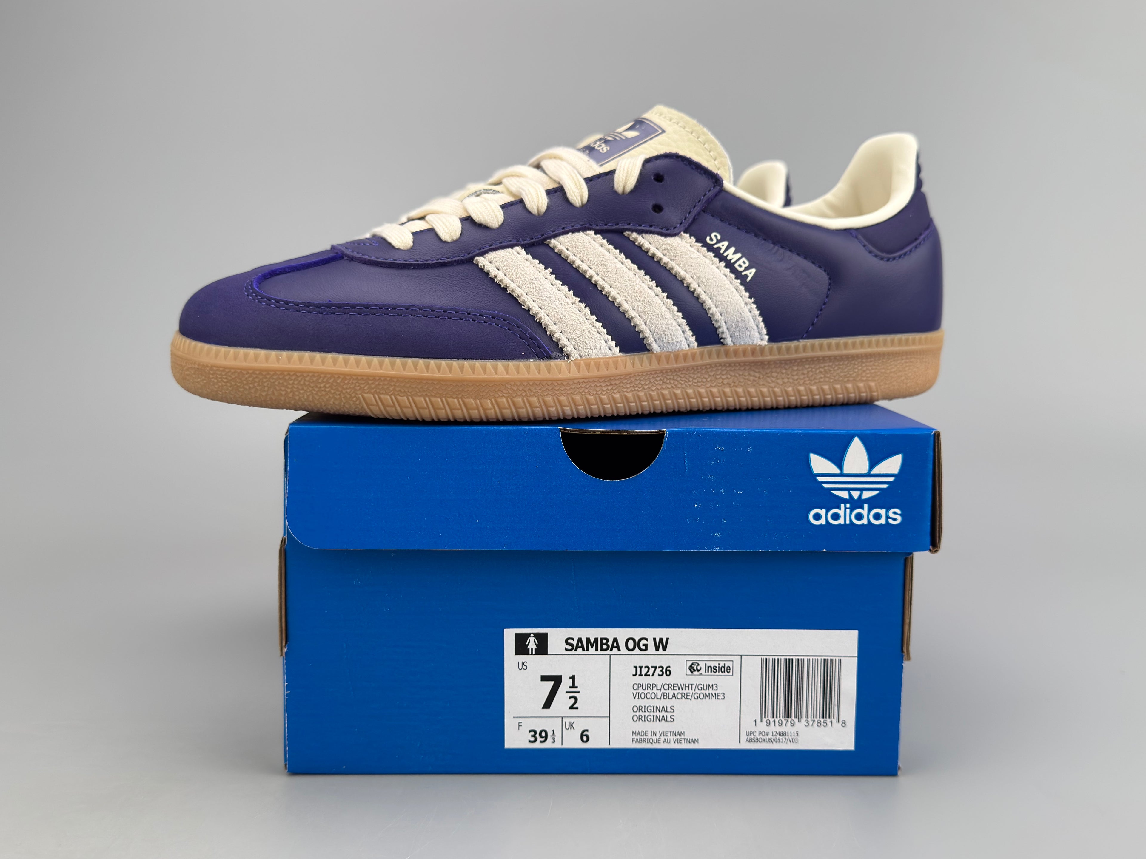 Adidas Samba OG Natural Leather & Front Suede Sneakers
