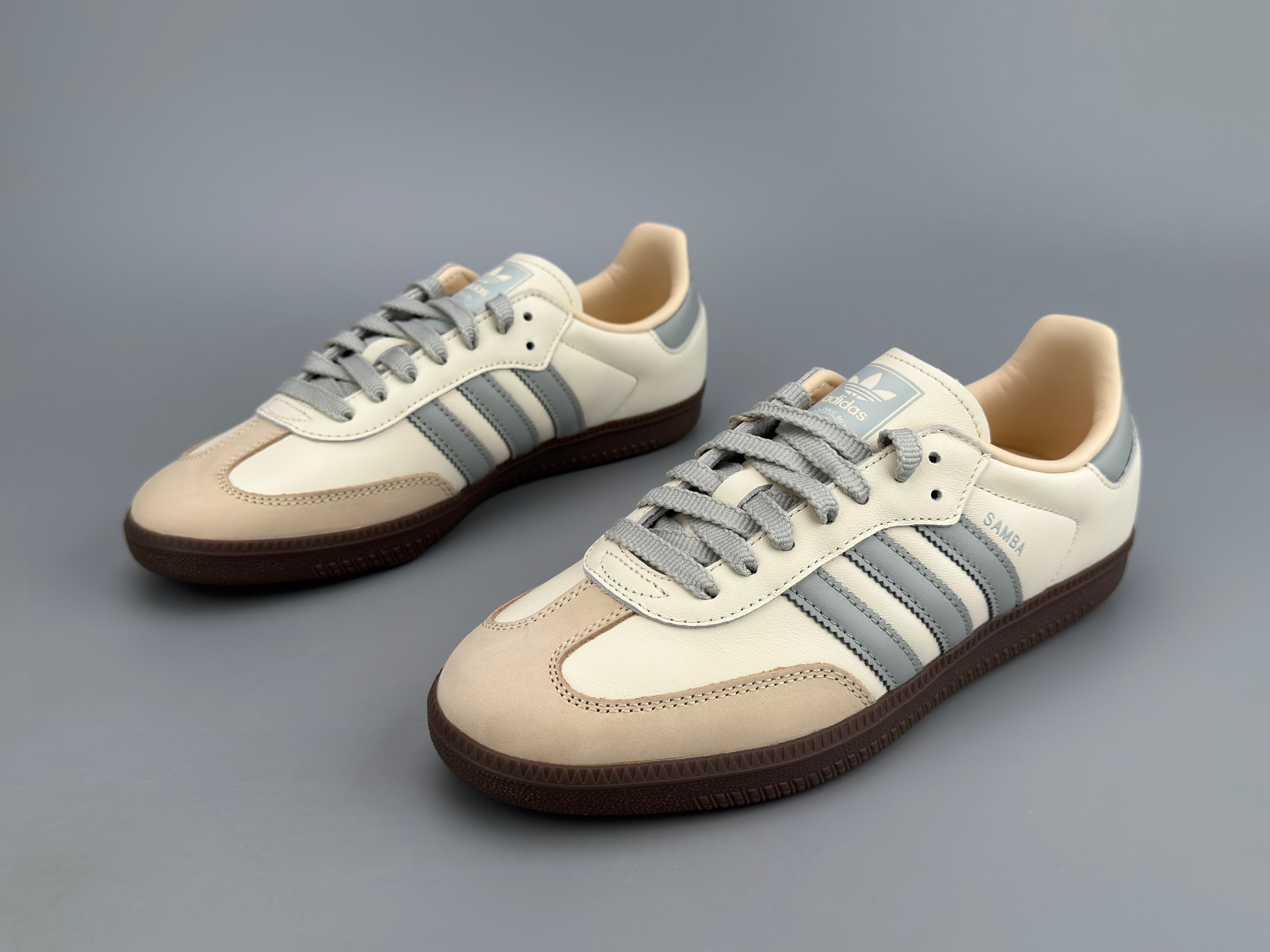 Adidas Samba OG Natural Leather & Front Suede Sneakers