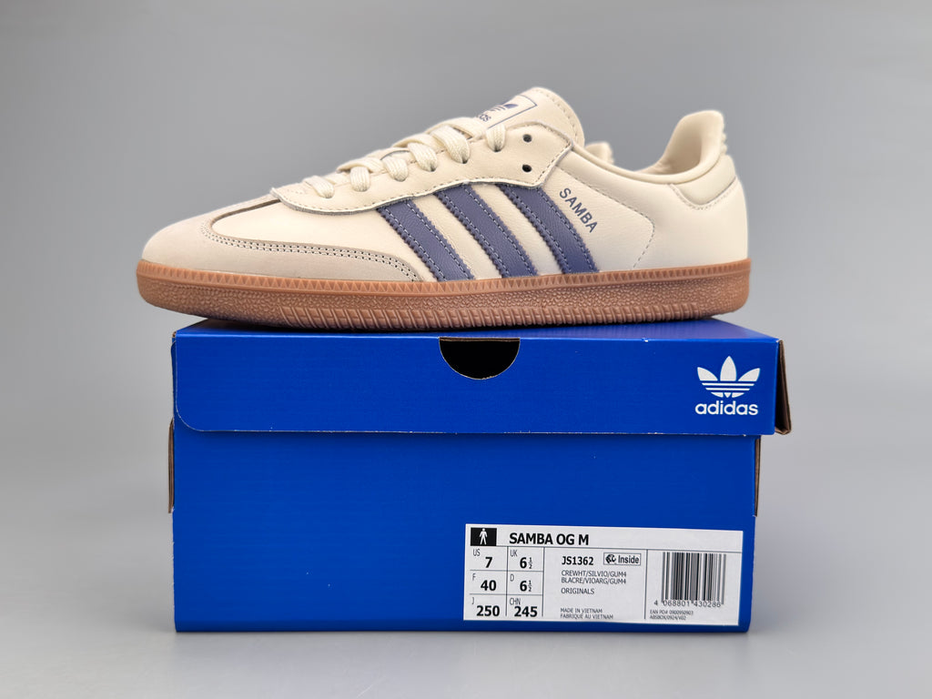Adidas Samba OG Natural Leather & Front Suede Sneakers