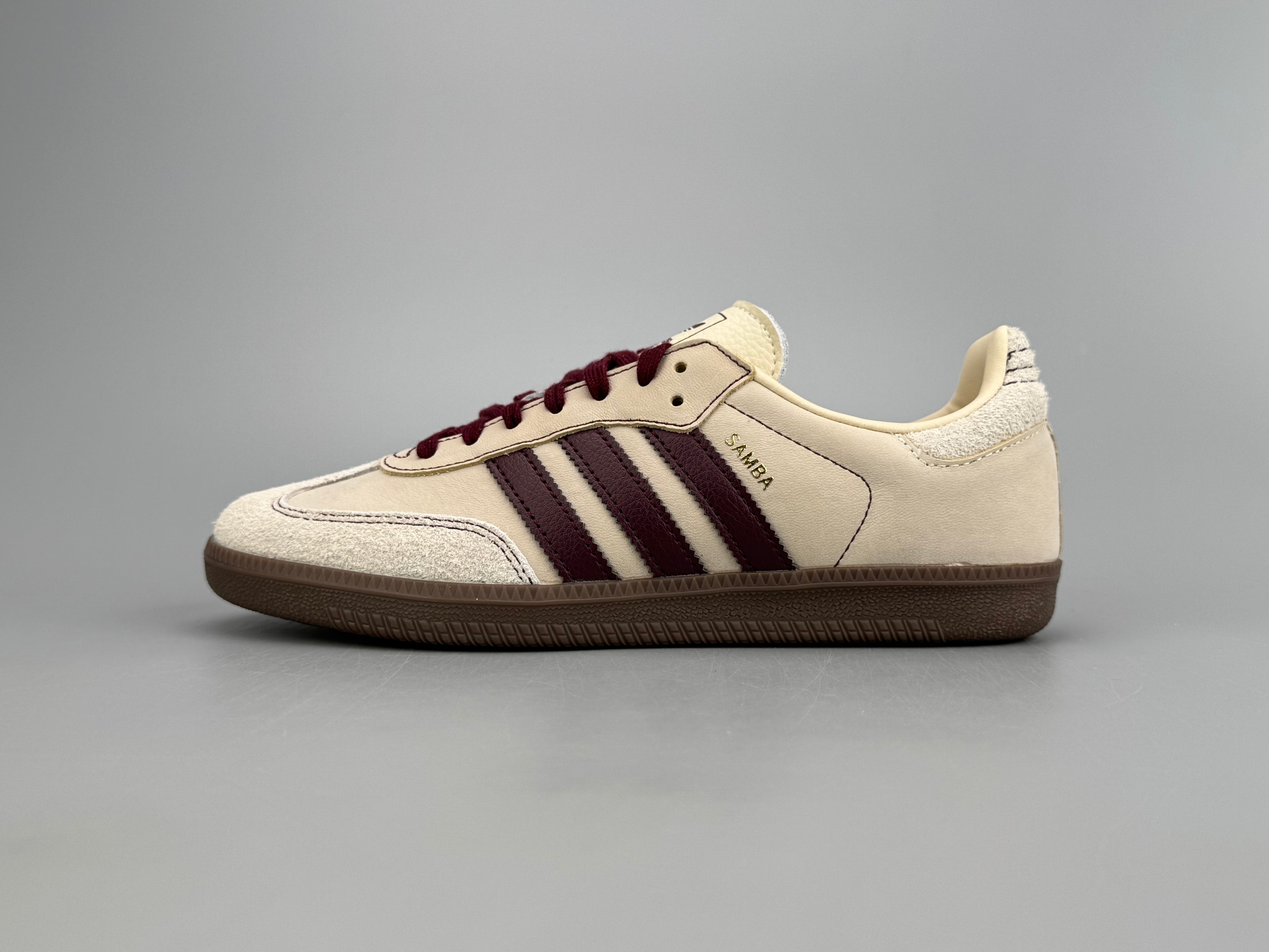 Adidas Samba OG Natural Leather & Front Suede Sneakers