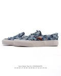 Vans Vault OG Classic Slip-On LX Frayed Denim Checkerboard.