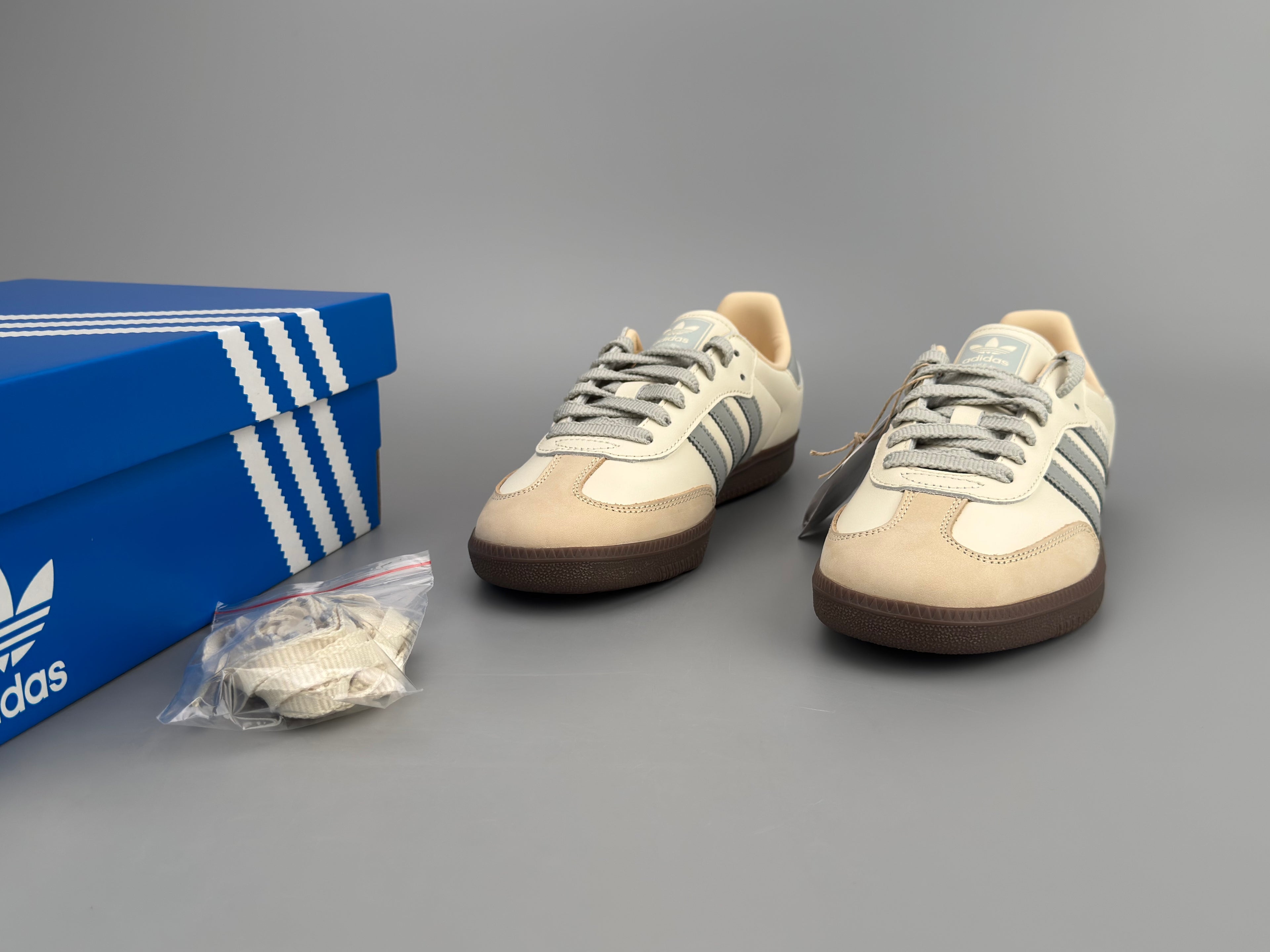 Adidas Samba OG Natural Leather & Front Suede Sneakers