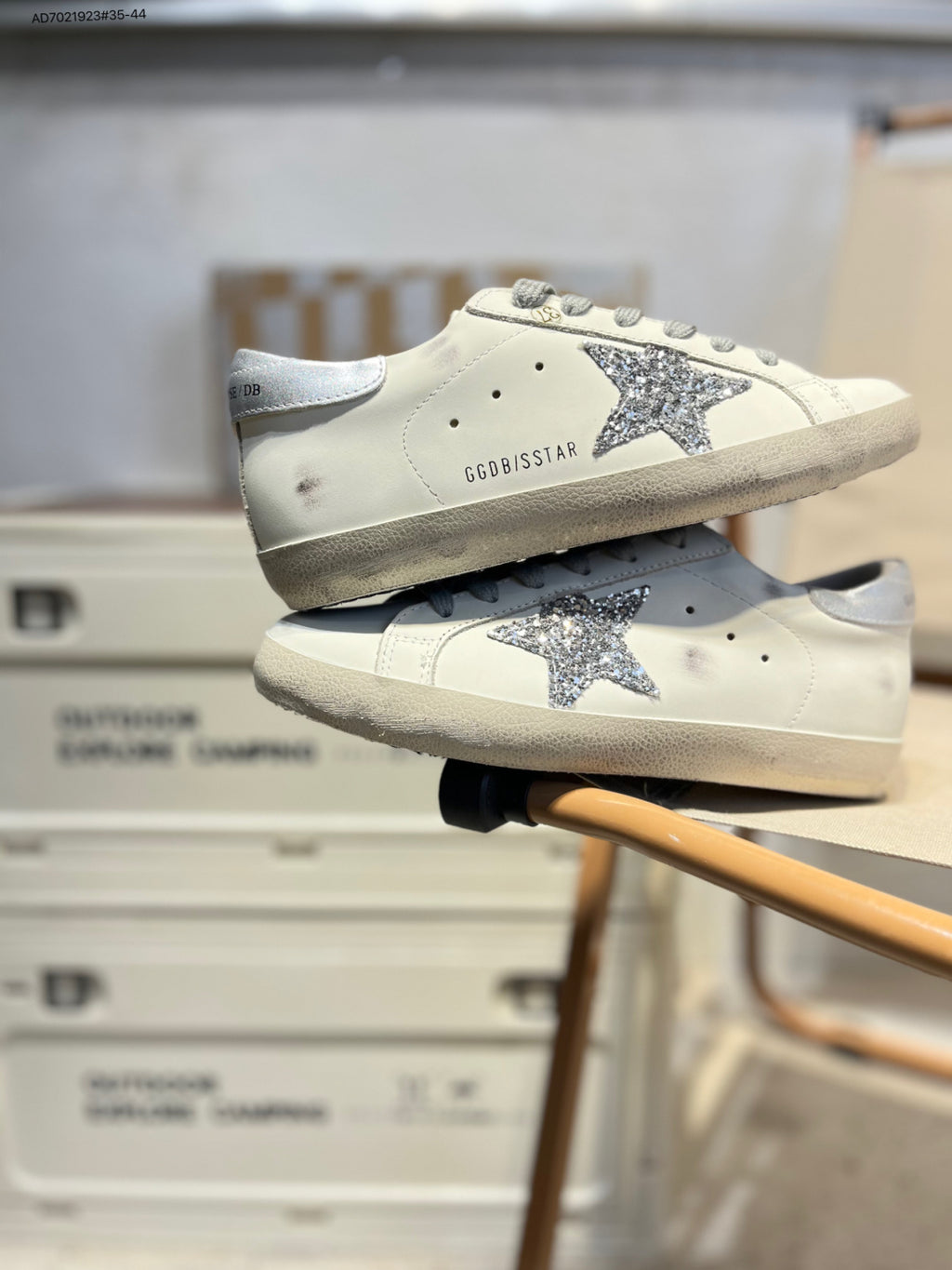 Golden Goose Superstar side star Glitter