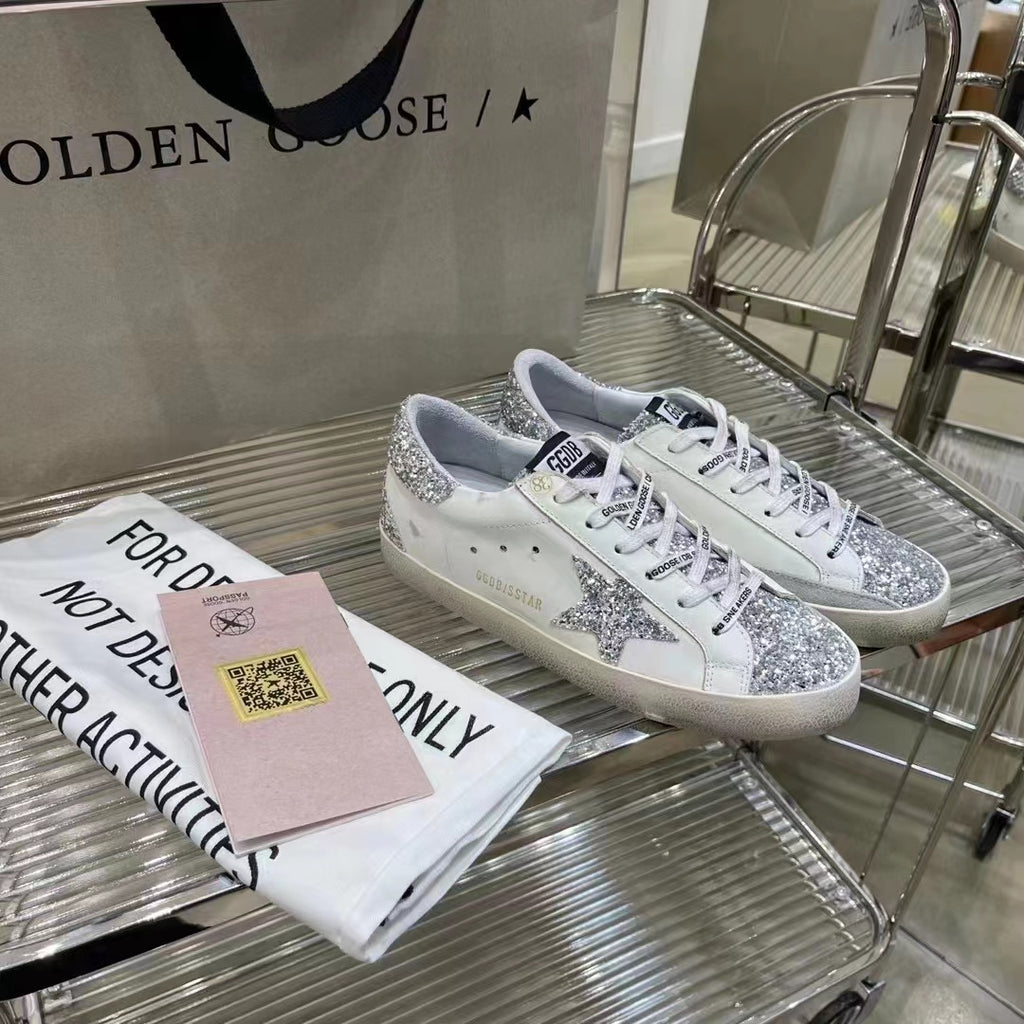 Golden Goose Superstar side star Glitter