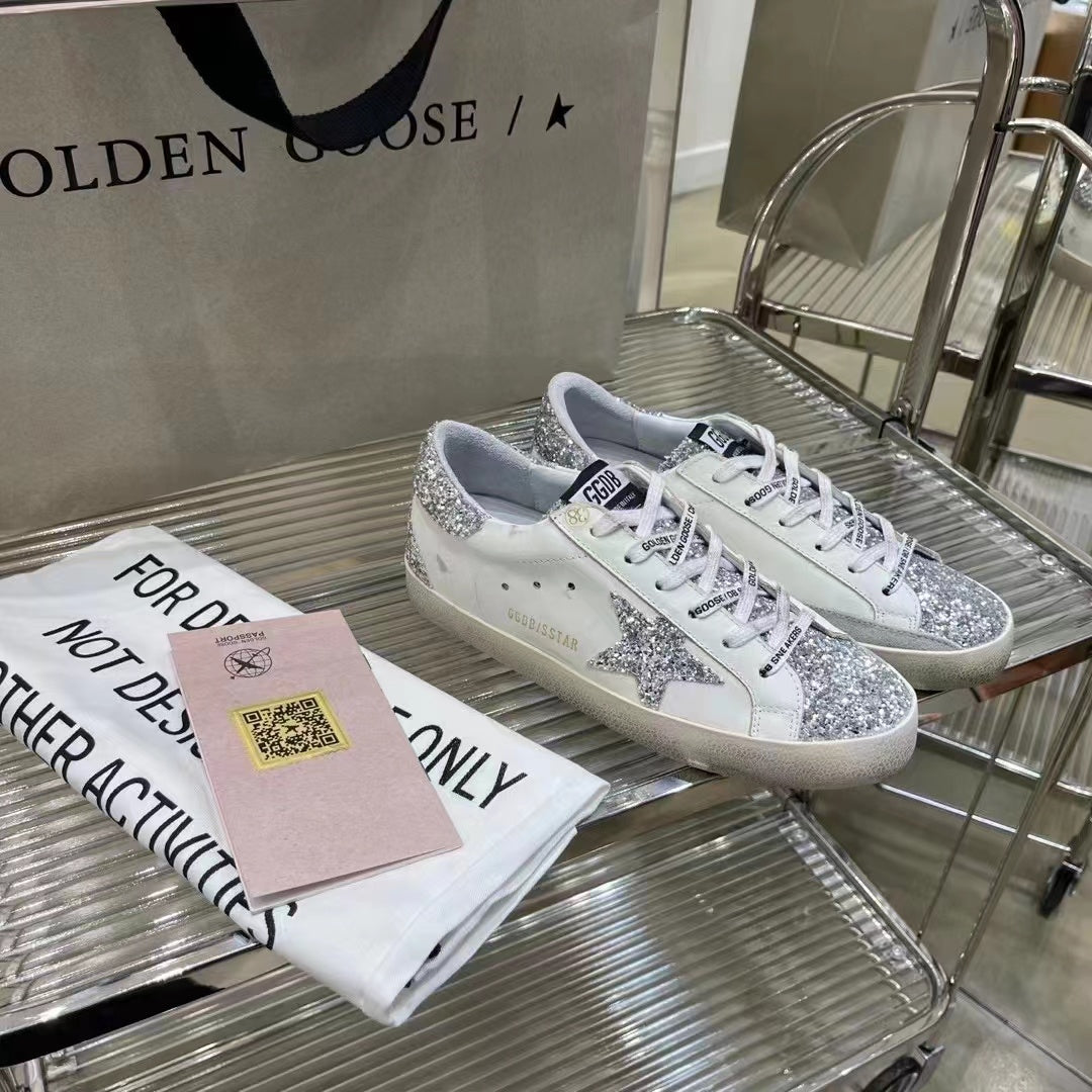 Golden Goose Superstar side star Glitter