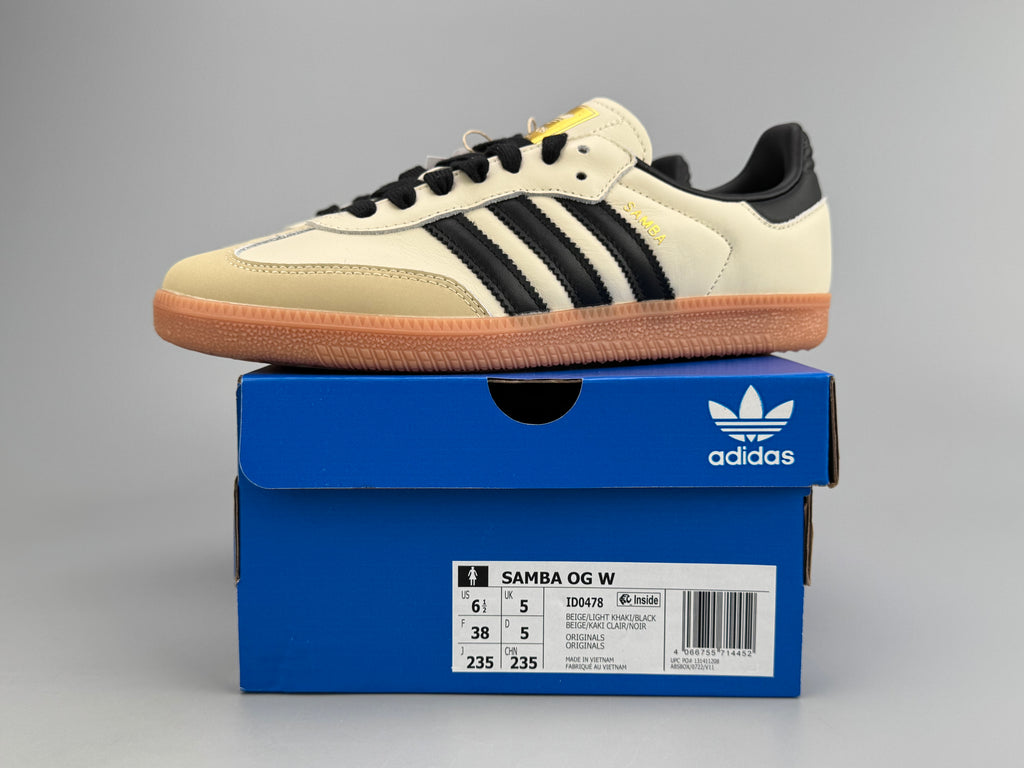 Adidas Samba OG Natural Leather & Front Suede Sneakers