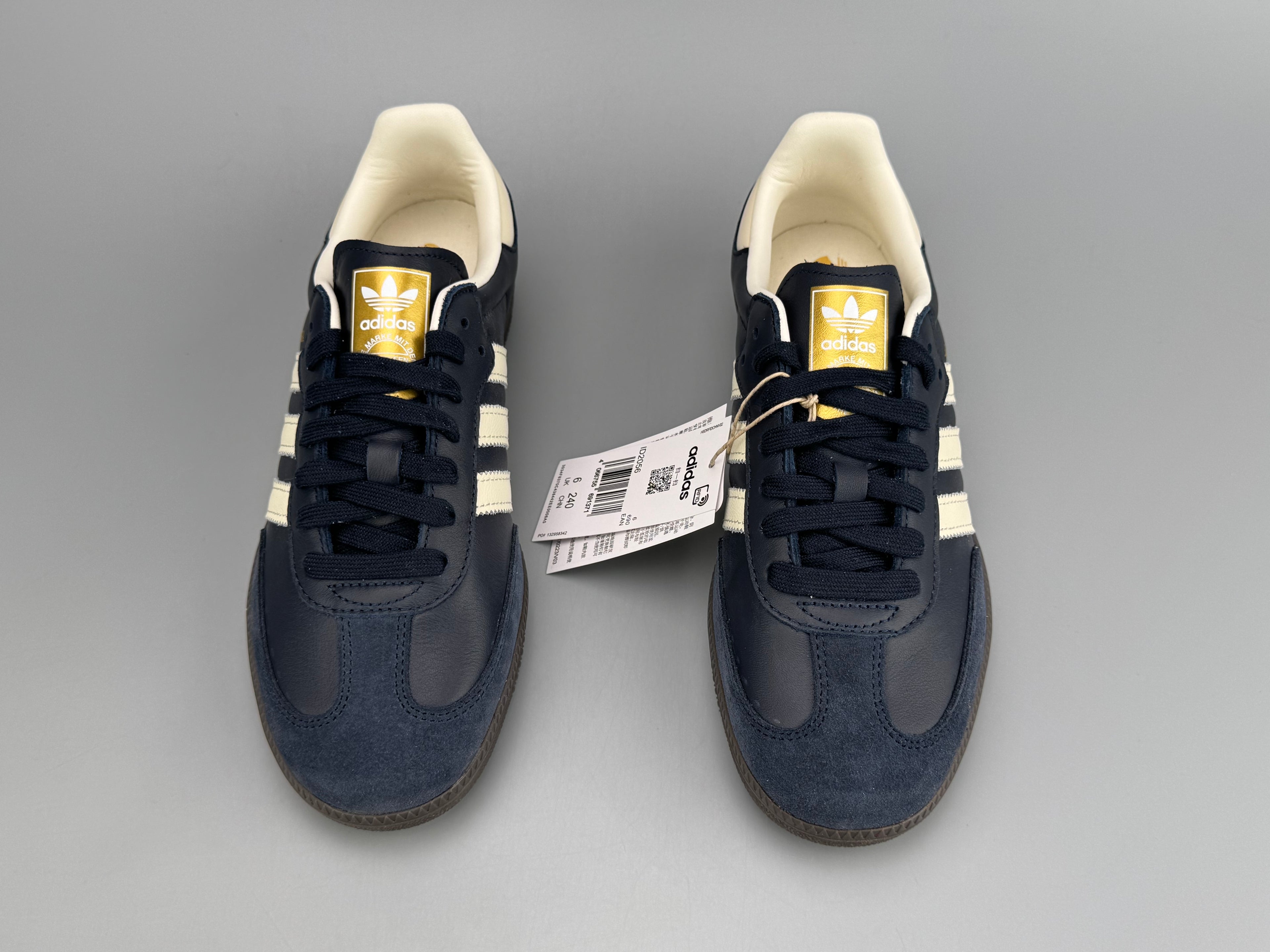 Adidas Samba OG Natural Leather & Front Suede Sneakers