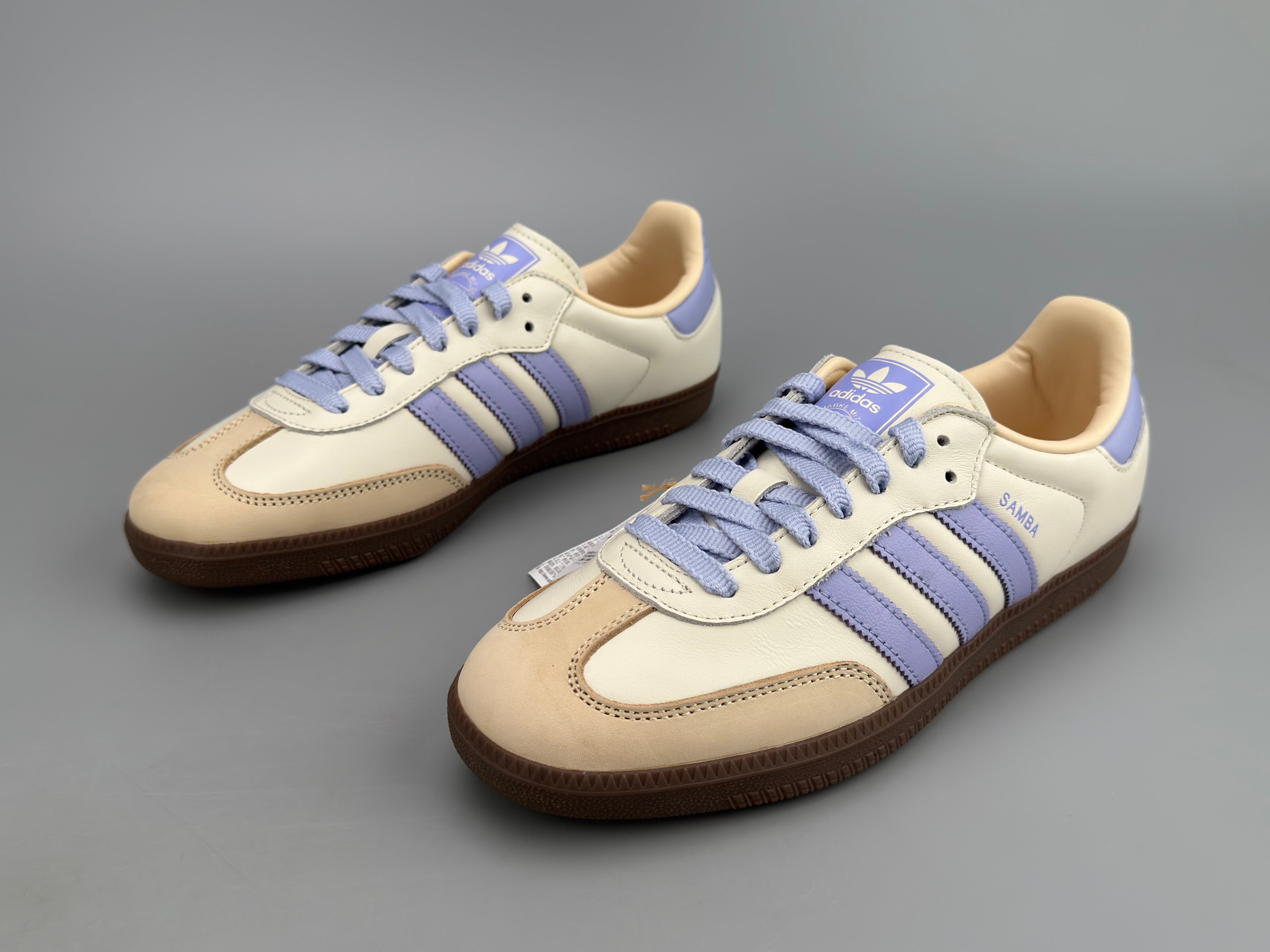 Adidas Samba OG Natural Leather & Front Suede Sneakers