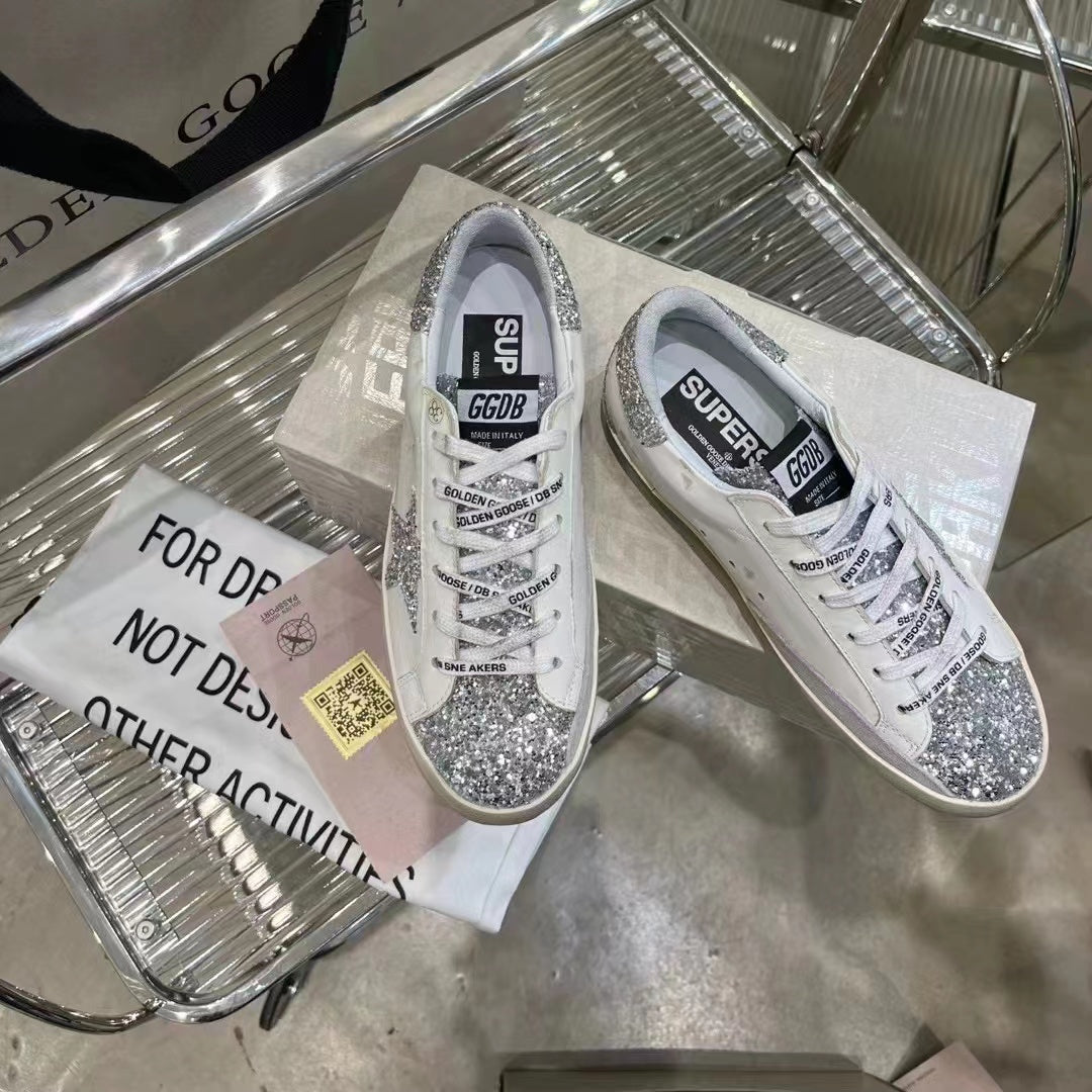 Golden Goose Superstar side star Glitter