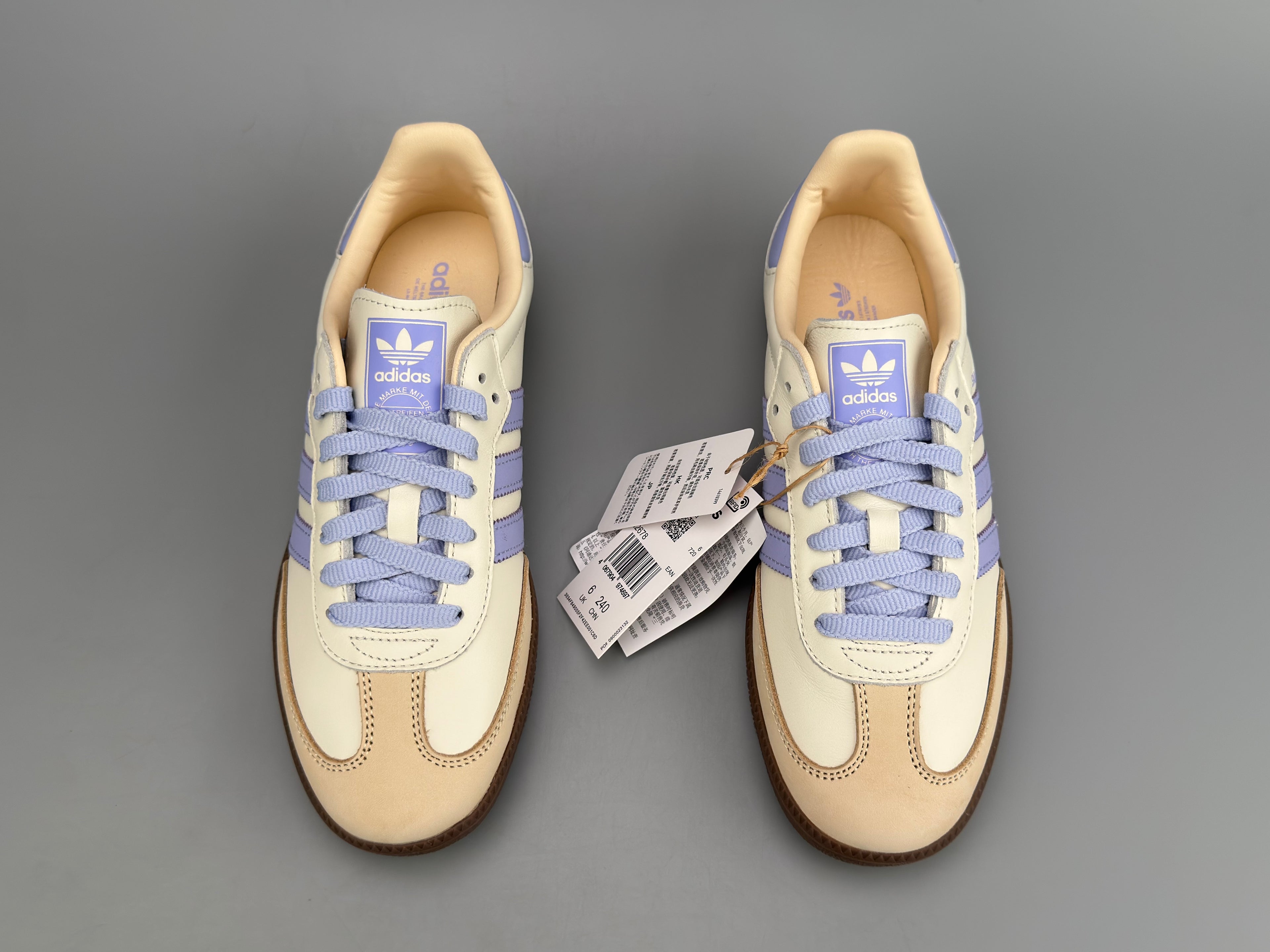 Adidas Samba OG Natural Leather & Front Suede Sneakers