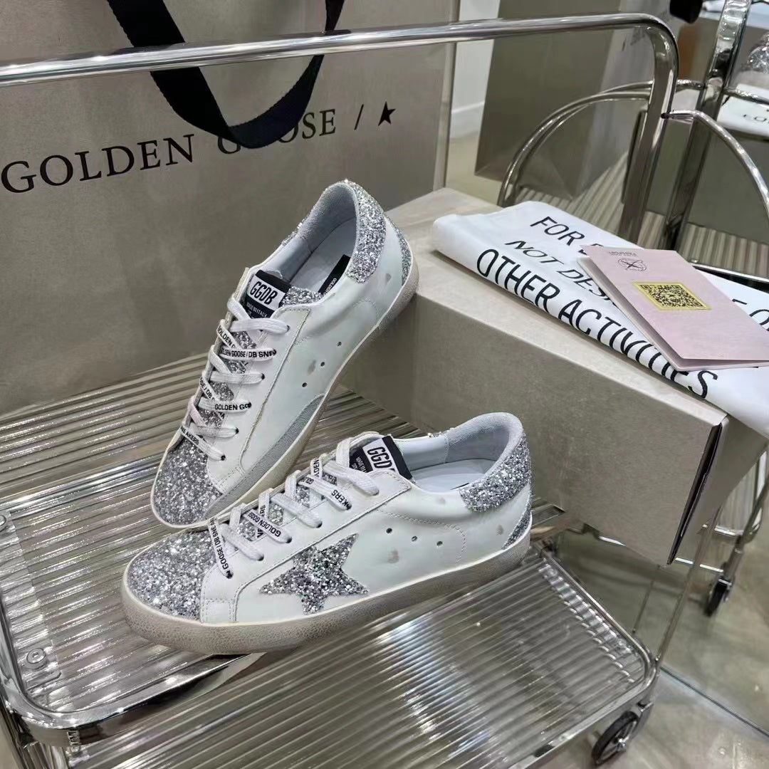 Golden Goose Superstar side star Glitter