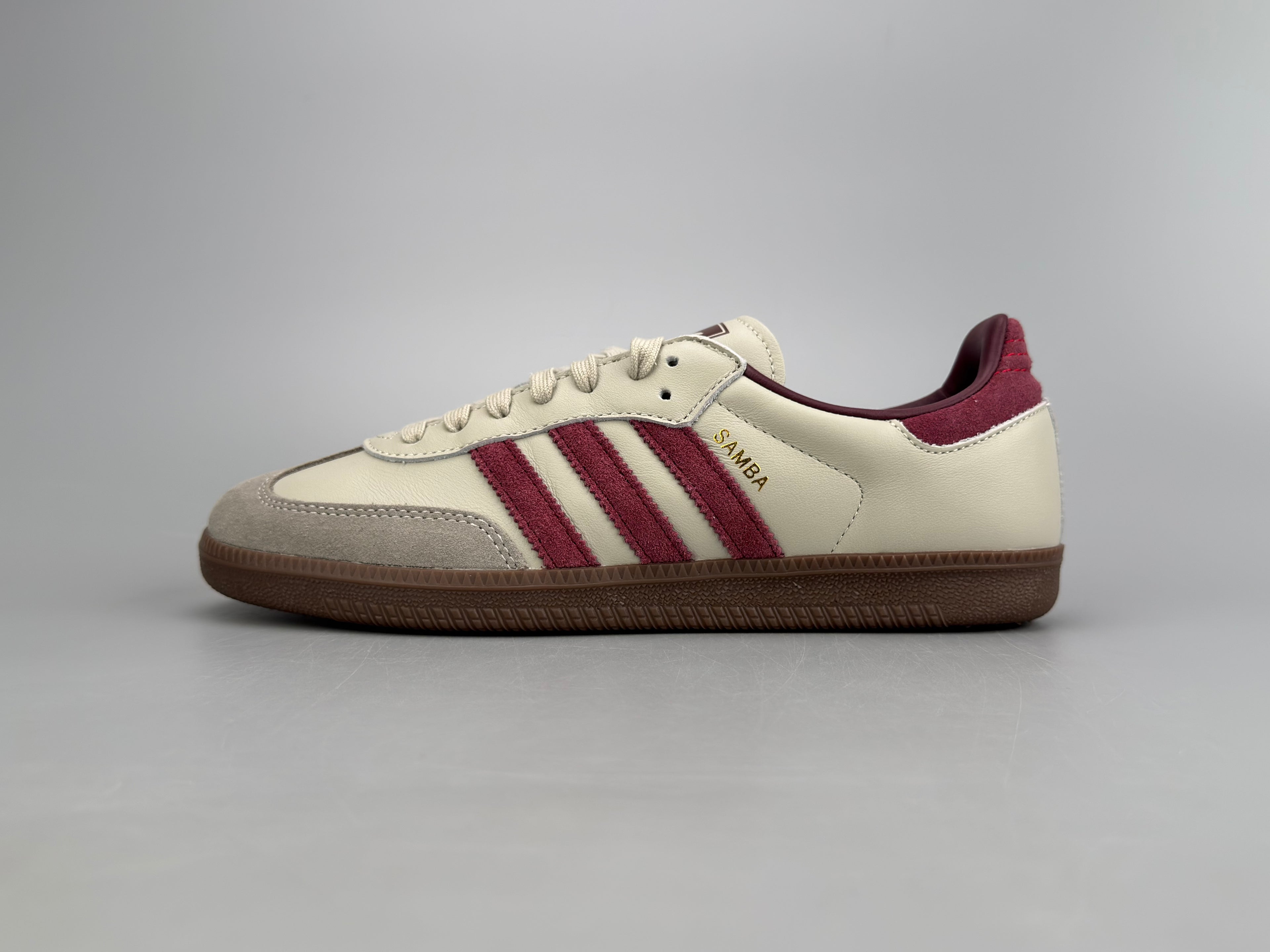 Adidas Samba OG Natural Leather & Front Suede Sneakers