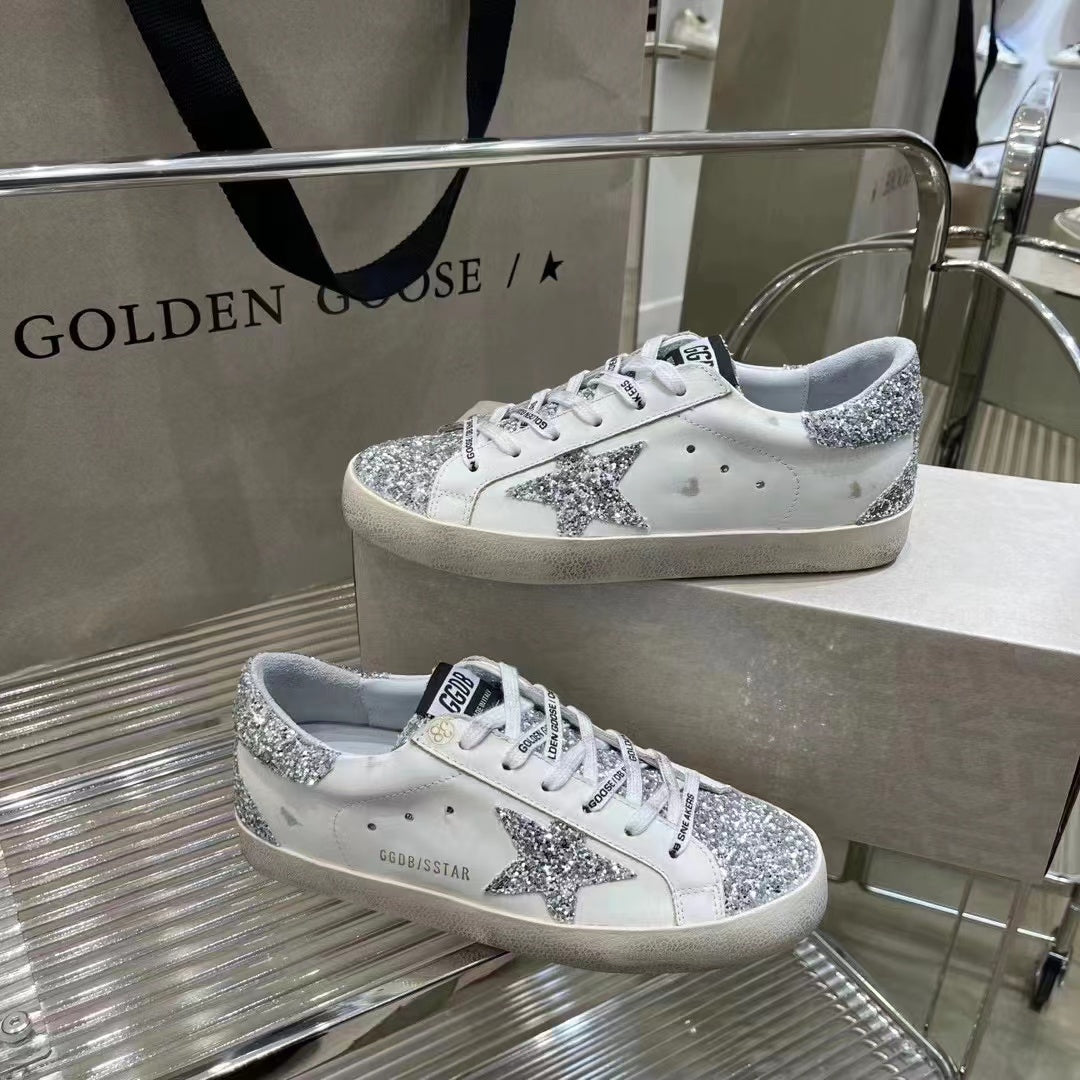 Golden Goose Superstar side star Glitter