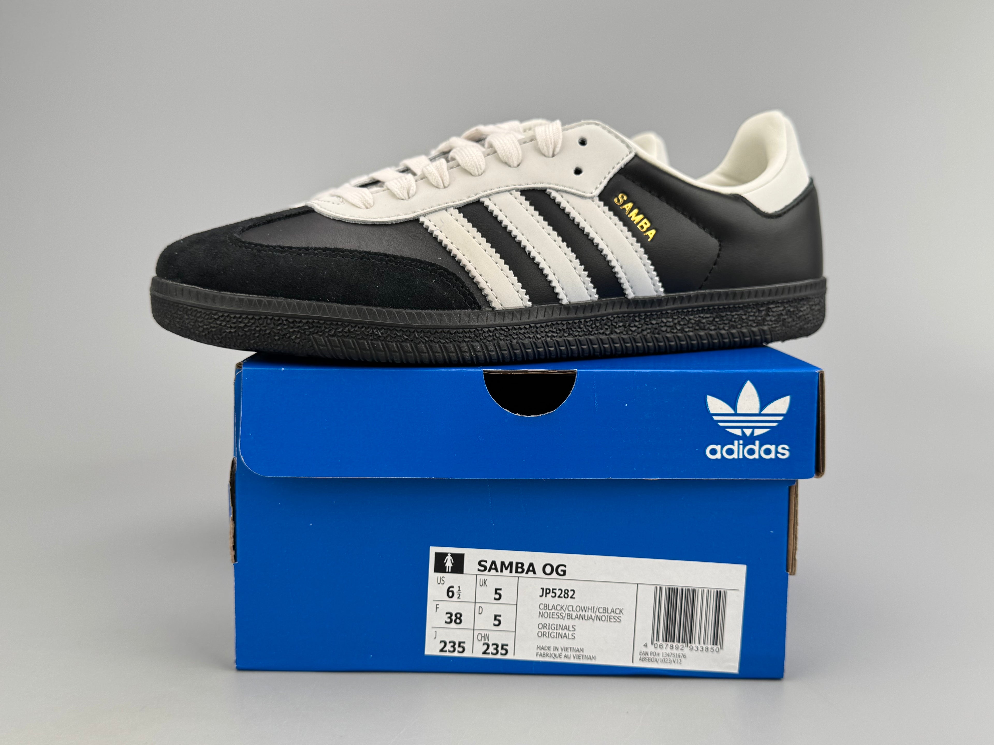 Adidas Samba OG Natural Leather & Front Suede Sneakers